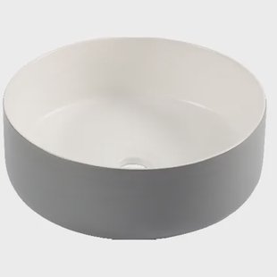 Differnz Waskom Mira - Keramiek - Rond - Grijs/wit - 36cm