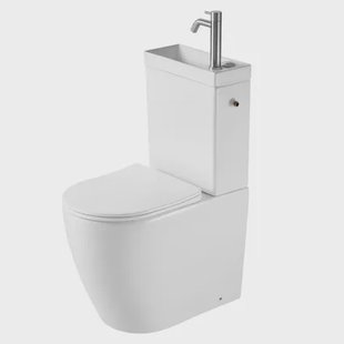 Aquavive Duoblok Toilet Senio Met Randloze Toiletpot - Wit