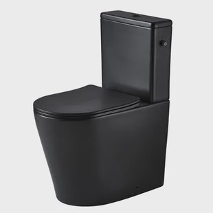 Aquavive Duoblok Toilet Esaro Met Randloze Toiletpot - Zwart