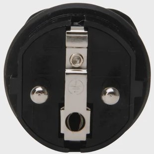 Kopp Stekker Geaard, Slagvast, Ip44, Rubber, Zwart