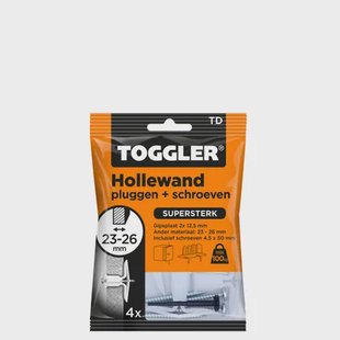 Toggler Hollewandplug Td Kunststof - Diameter 8 Mm - 4 Stuks