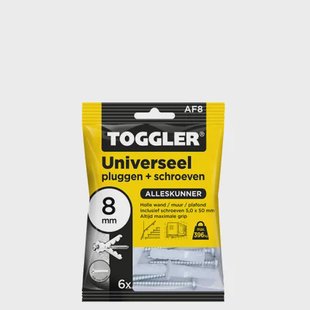 Toggler Universele Plug Af8 Kunststof - Diam. 8mm - 6 Stuks