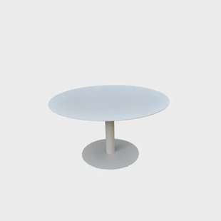 Central Park Alessio Eettafel - Aluminium - Keramisch Printglas - Beige - Diameter 140cm