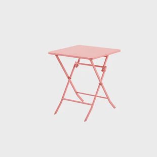 Central Park Stacy Inklapbare Tuintafel - Staal - Roze - 60 X 60 X 71cm