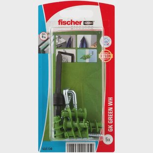 Fischer Gipsplaatplug Gk Green Nylon - Ø 20 Mm - 5 Stuks