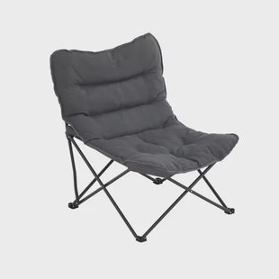 Naterial Campingstoel Palawan - Staal En Polyester - Grijs - Opvouwbaar - 23x100x25cm