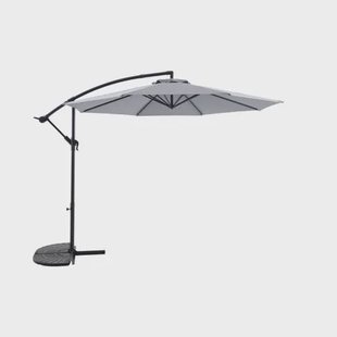 Central Park Zweefparasol - Daze - Diameter 290cm - Middengrijs - Staal Kantelbaar
