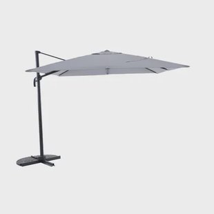 Central Park Zweefparasol - Relax - Diameter 280cm - Grijs - Aluminium 360° Draaibaar