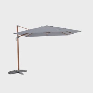 Central Park Zweefparasol - Antibes - 287x287cm - Grijs - Aluminium 360° Draaibaar Kantelbaar
