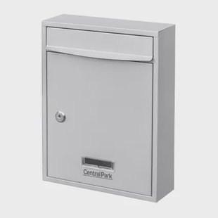 Central Park Wandbrievenbus Mailpal 200s - Staal - Zilver - 26x34x8,5cm