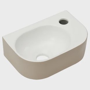 Differnz Fonteinset Lina - Keramiek - Beige/hoogglans Wit - 30x20x10cm