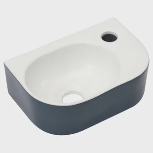 Differnz Fonteinset Lina - Keramiek - Blauw/hoogglans Wit - 30x20x10cm