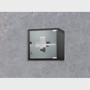 Spiegelkast Roma - Met 1 Deur - Zwart - 30x30x15cm