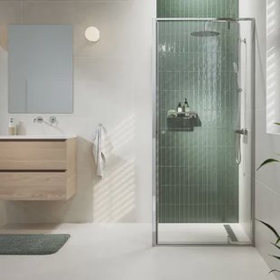 Sealskin Draaideur Contour - Zilver Hoogglans - 90x90x200cm - 6mm Veiligheidsglas