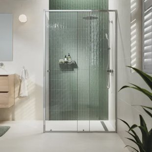 Sealskin Douchedeur Contour - Zilver Hoogglans - 6mm Veiligheidsglas - 140x90x200cm