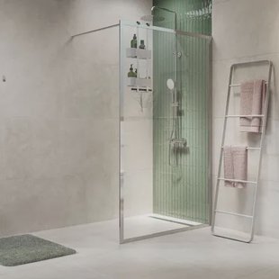 Sealskin Inloopdouche Contour A3 - Zilver Hoogglans - 138x200cm - 6mm Helder Veiligheidsglas