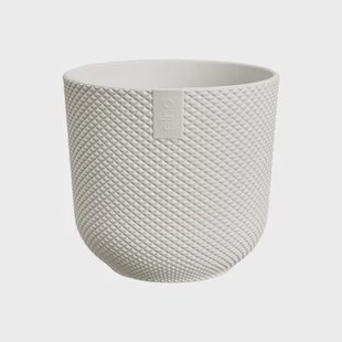 Elho Bloempot Jazz - Kunststof - Zijdewit - Diam.9xh8,5cm
