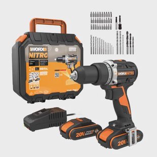 Worx - Accu Klopboormachine - 20v - 60 Nm - 2 Snelheden - 13 Mm Boorhouder