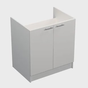 Onderkast Spoeltafel Prim - Wit - Melamine 16mm - 120x87x59cm - 2 Deuren