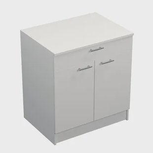 Prim Onderkast 2 Deuren 1 Lade - Wit - 80x89x59cm - Inclusief Werkblad