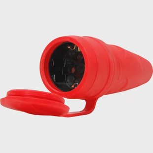 Kopp Contrastekker Ra - Rood - Rubber - Ip44