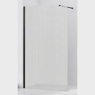 Era Inloopdouche - Geribbeld Glas 8mm - Mat Zwart - 120x200cm