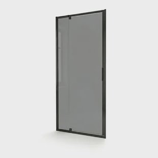 Aquavive Douche Draaideur Anza - Rookglas 6mm - Mat Zwart - 78-91x200cm