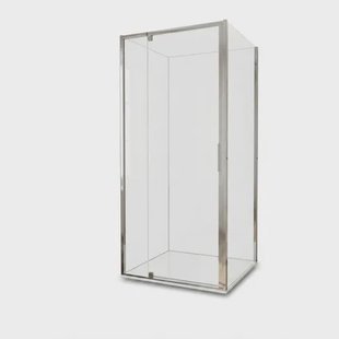 Aquavive Douchezijwand Anza - Helder Glas 6mm - Chroom - 86,5-89x200cm