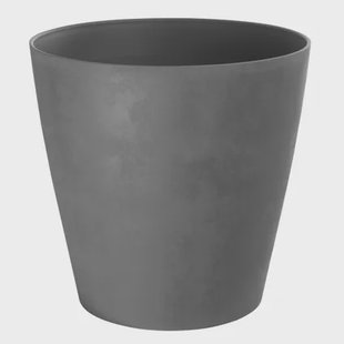Bloempot Swing Cone - Kunststof - Grijs - Diam.42xh41cm