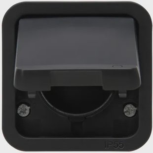 Kopp Stopcontact Maris - 1-voudig Geaard Opbouw Spatwaterdicht - Antraciet