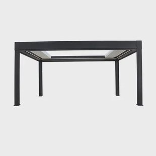 Green Outside Pergola Elea 5x3m - Bioklimatisch - Gemotoriseerd - Intrekbaar - Vrijstaand - Aluminium - Zwart - 15 M²