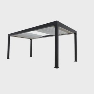 Green Outside Pergola Elea 6x3m - Bioklimatisch - Gemotoriseerd - Intrekbaar - Vrijstaand - Aluminium - Zwart - 18 M²