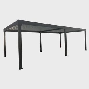 Green Outside Pergola Actual 8x4m - Bioklimatisch - Gemotoriseerd - Aluminium - Zwart - 32 M²