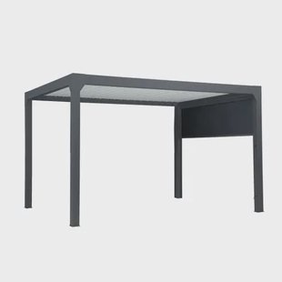 Green Outside Zijgordijn - 3m - Accessoire Voor Pergola Actual - Handmatige Bediening - Zwart - Aluminium