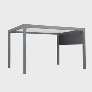 Green Outside Zijgordijn - 4m - Accessoire Voor Pergola Actual - Grijs - Handmatige Bediening - Aluminium