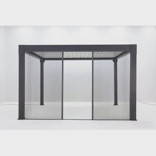 Green Outside Harmonica-muggennet - 4m - Accessoire Pergola Actual - Grijs - Insectenwerend - Aluminium