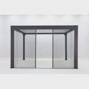 Green Outside Harmonica-muggennet - 6m - Accessoire Voor Pergola Actual - Grijs - Insectenwerend - Aluminium