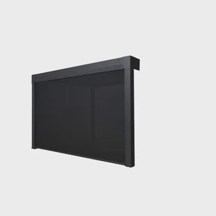Green Outside Elektrisch Gordijn - 4m - Accessoire Voor Pergola Actual 6x4/8x4 - Zwart - Met Afstandsbediening - Aluminium