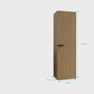 Aurlane Hoge Badkamerkast Amelia - Hout - 35x30x120cm