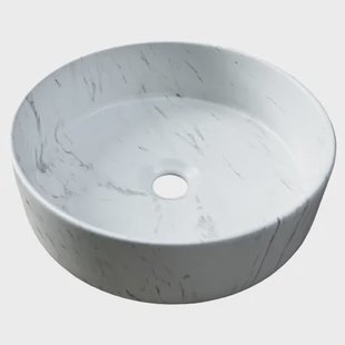 Differnz Waskom Mira - Keramiek - Rond - Marmer - 36x36x12cm