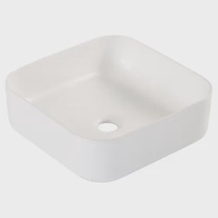 Differnz Waskom Nila - Keramiek - Vierkant - Mat Wit - 38x38x13cm
