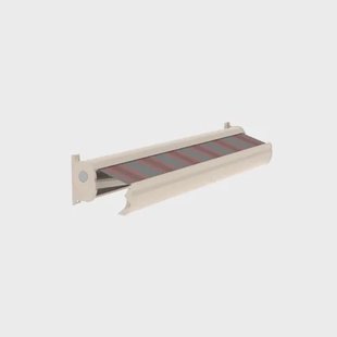 Optima Knikarmscherm Ts - Aluminium - Ral9001 Rood Doek D265 - Handbediend - 450x28x16.6cm