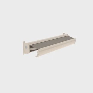 Optima Knikarmscherm Ts - Aluminium - Ral9001 Crème Doek D282 - Handzender - 450x28x17cm