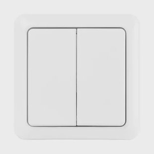 Klik Aan & Klik Uitdraadloze Wandschakelaar Awst-8902 - Dubbel - Binnen - 8x8x2,1cm