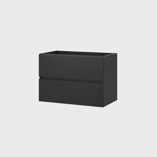 Tiger Wastafelonderkast Condo 80cm - Zwart Mat - Met 2 Lades - 80x55x45cm