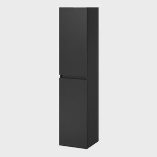 Tiger Hoge Badkamerkast Condo 35cm - Zwart Mat - Met 2 Lades - 35x160x35cm