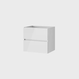 Tiger Wastafelonderkast Condo 60cm - Hoogglans Wit - Met 2 Lades - 60x55x45cm