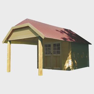 Solid Superia Cottage Cork Tuinhuis - Vurenhout - Geïmpregneerd - 298x563,4cm