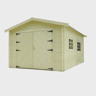 Solid Superia Traditional Wood Garage - Geïmpregneerd - Zadeldak - 358x508x281,5cm