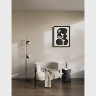 Cando Akoestisch Wandpaneel Decowall Felt Pattern - Wave - Wit - 260x60cm - 9mm